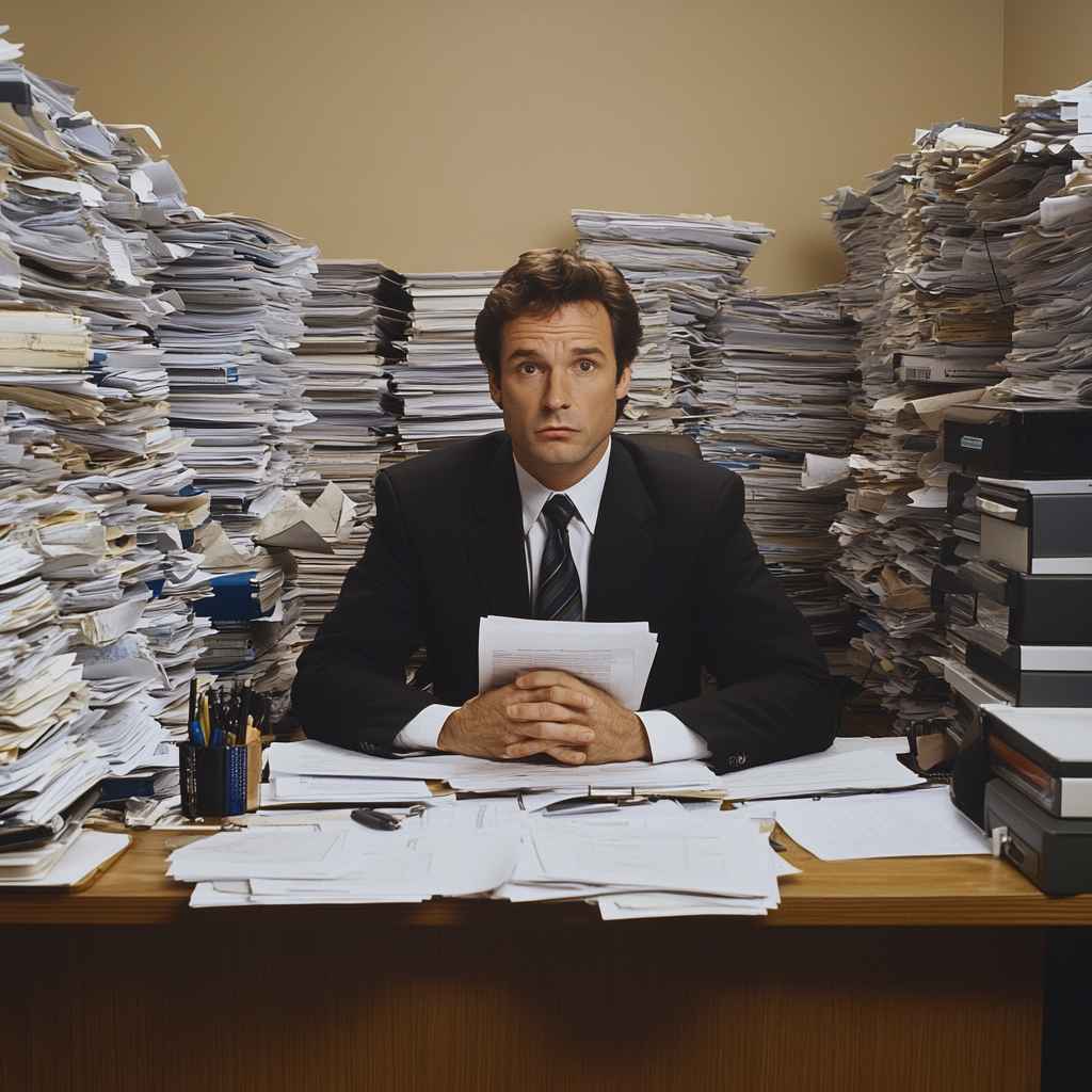 Manager feeling overwhelmed while preparing for employee reviews.