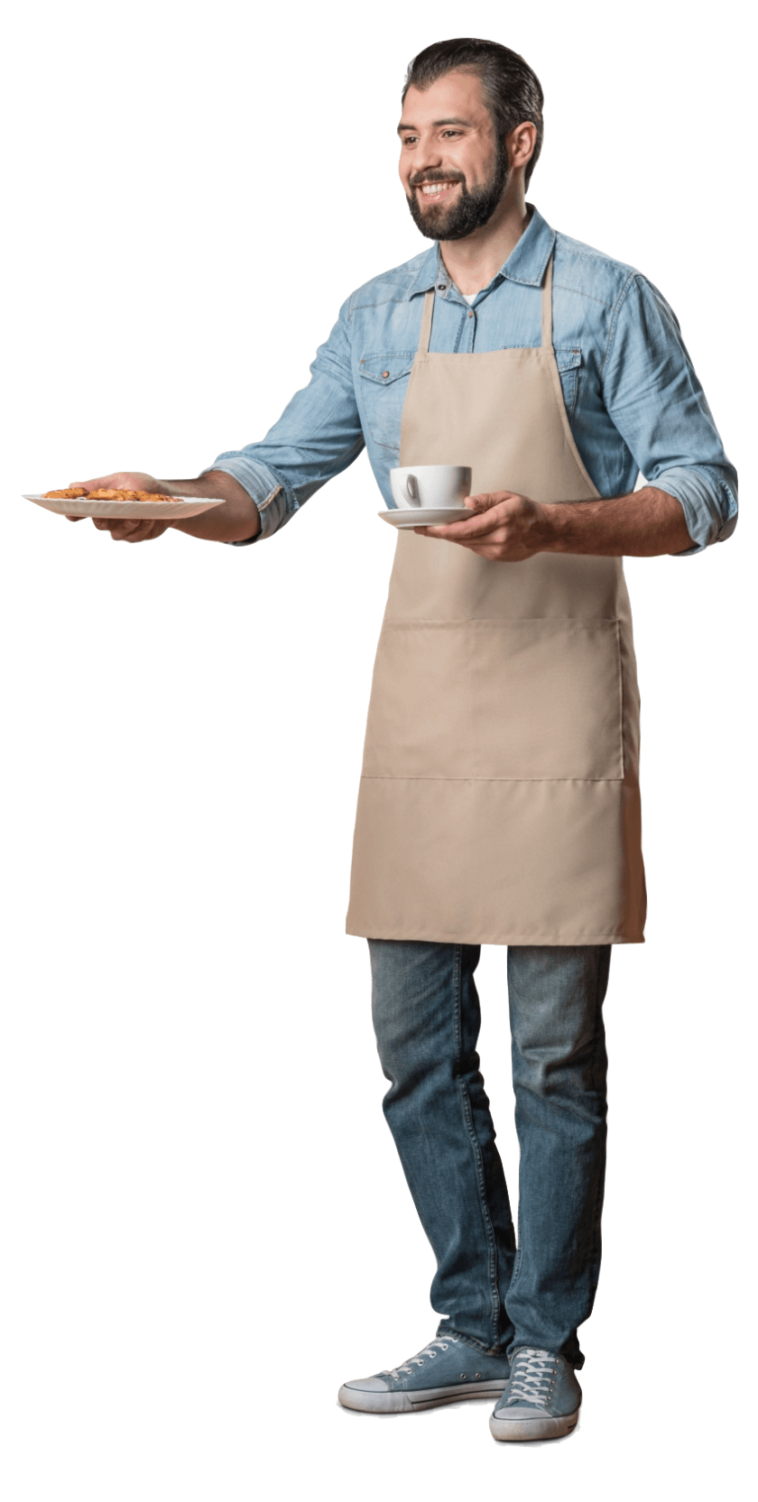 cut-out-man-waiter-with-food-and-coffee-professions-waiter cut-out-man-waiter-with-food-and-coffee-professions-waiter