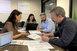 Recruiters preparing structured interview sheets based on Big 5 results.