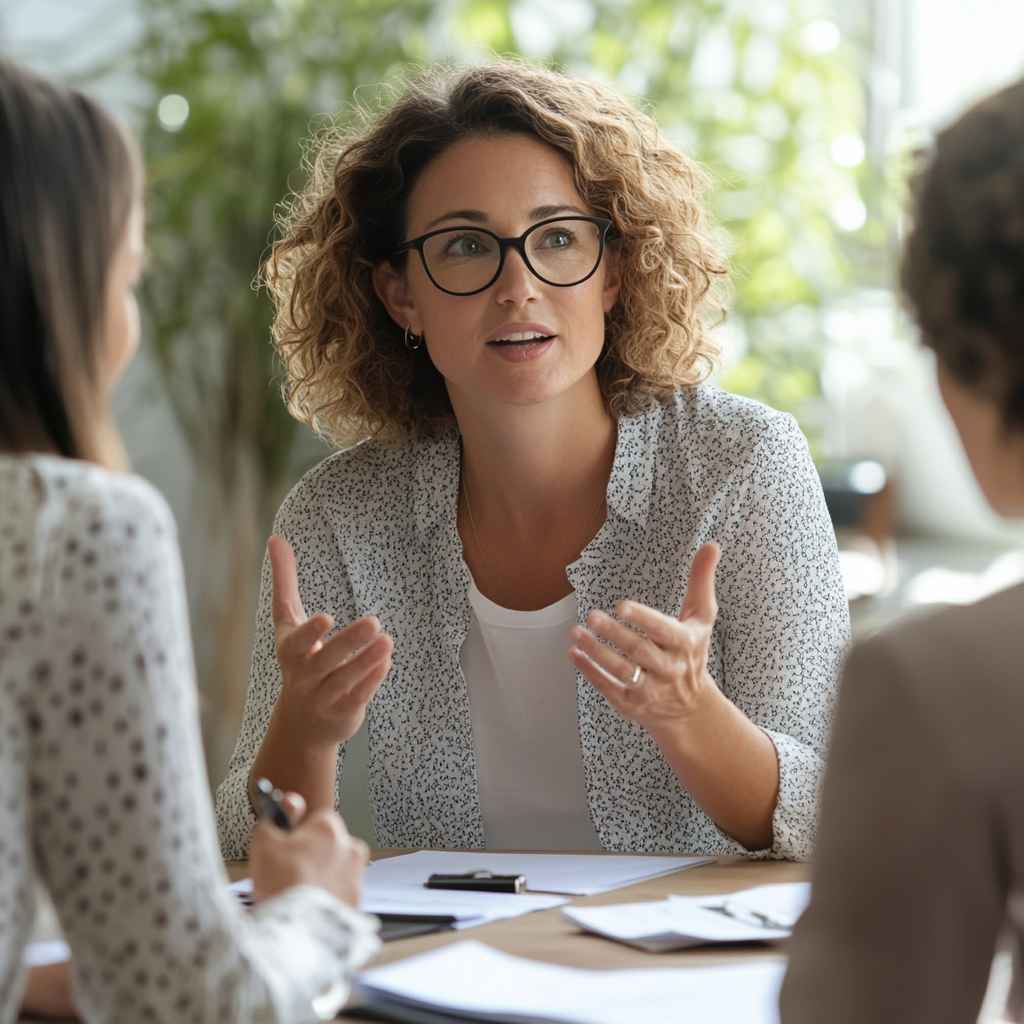 HR team member demonstrating high agreeableness in conflict resolution.