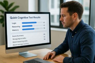 Recruiter viewing quick cognitive assessment results dashboard.