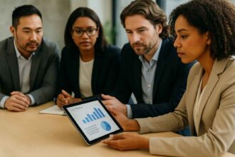 Recruiters discussing cost-effective cognitive test strategies.
