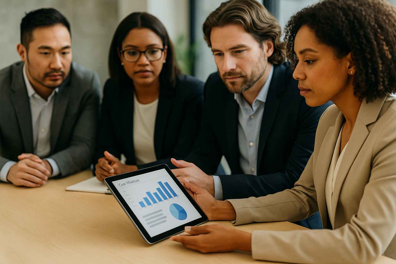 Recruiters discussing cost-effective cognitive test strategies.