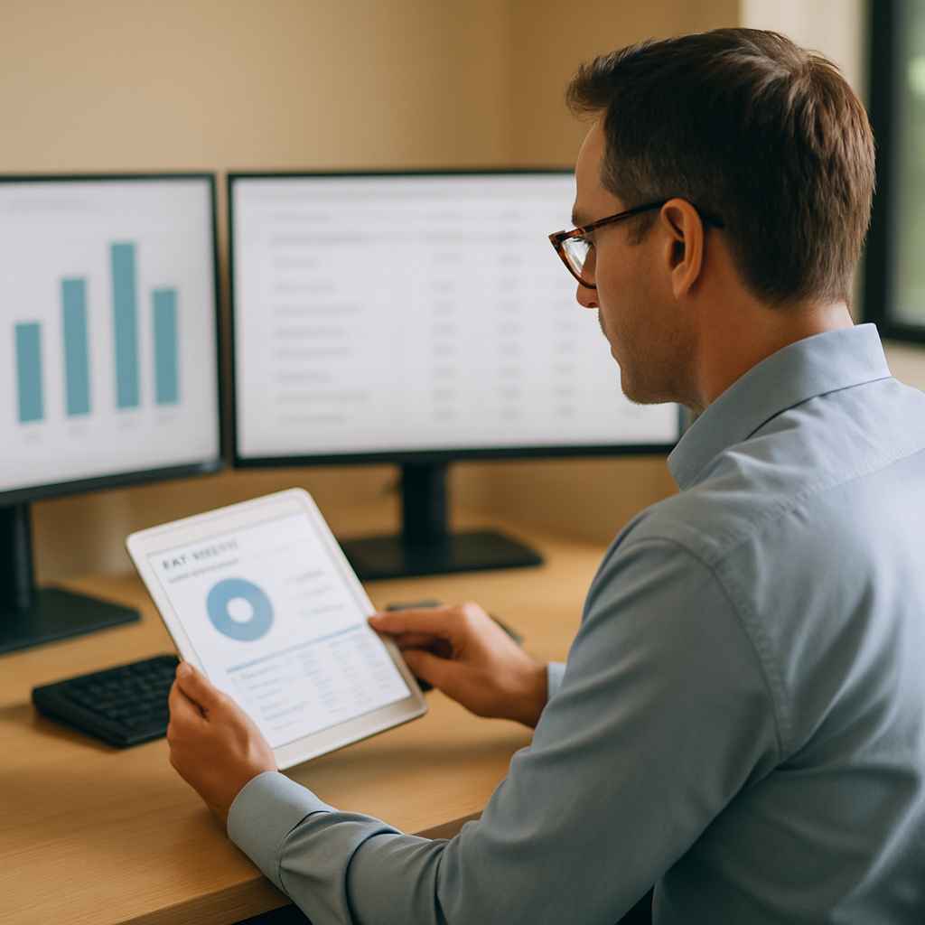 Hiring manager evaluating candidates’ logical reasoning scores.