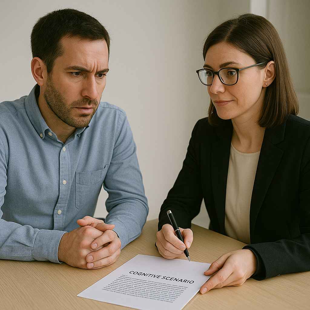 Candidate responding to a cognitive scenario question about time constraints during a job interview.