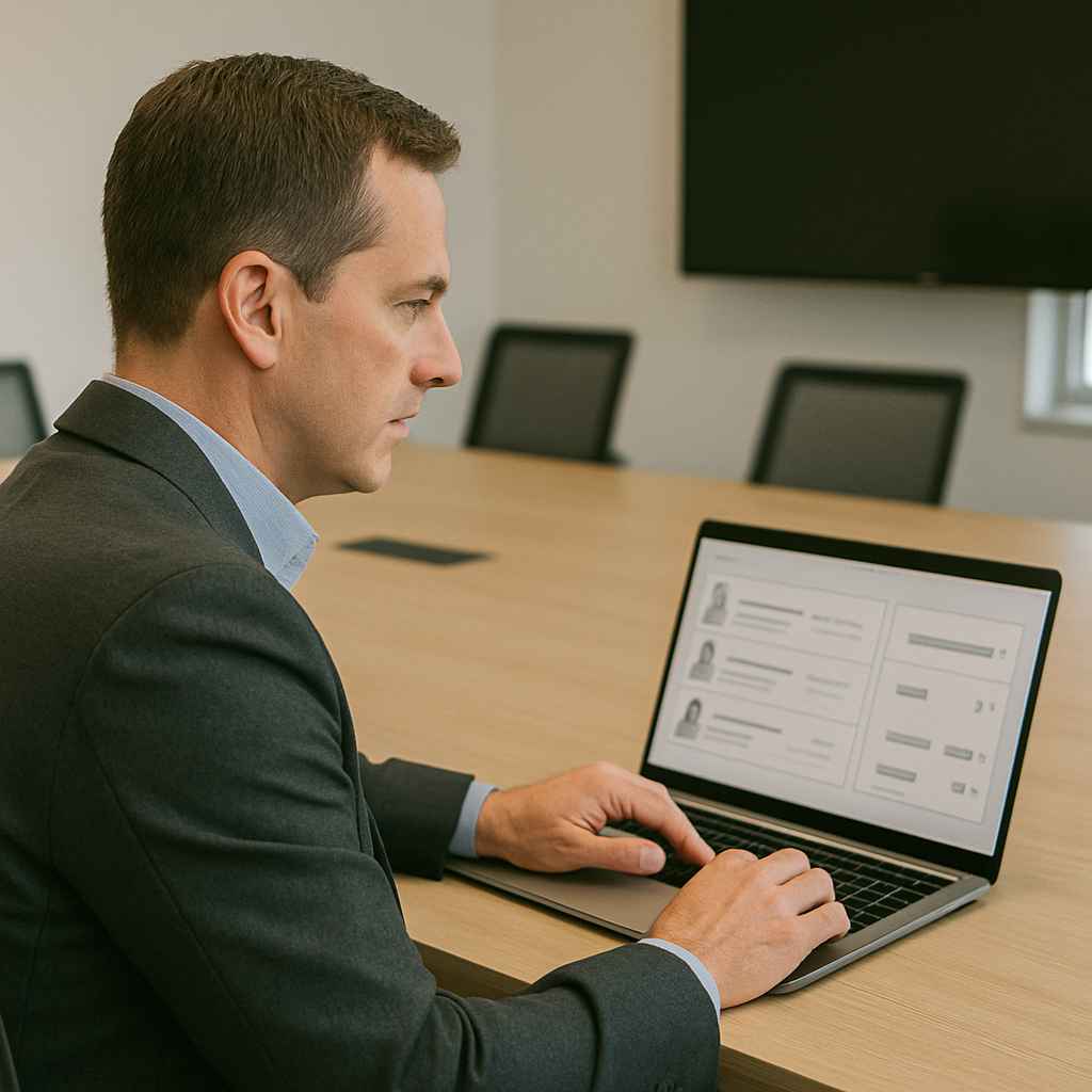 Hiring manager using structured software with cognitive test filters.