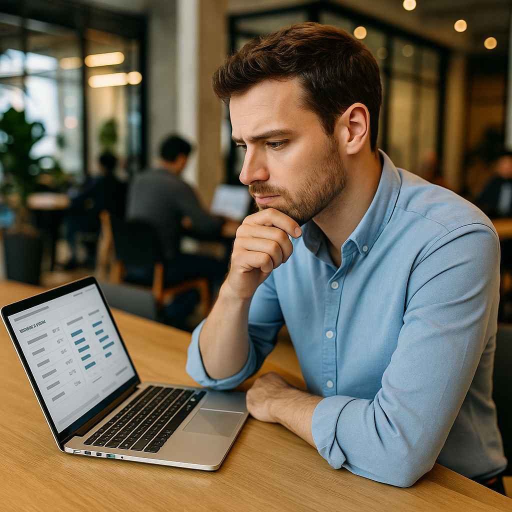 Recruiter reviewing pricing plans for assessment tools.