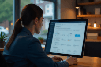A female recruiter using candidate scorecard