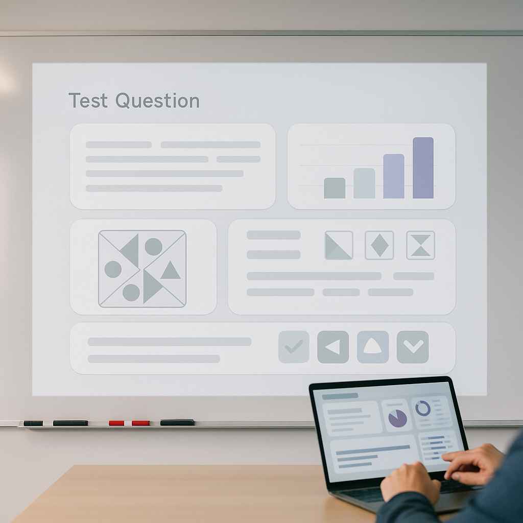 Verbal reasoning concepts discussed in a hiring team meeting
