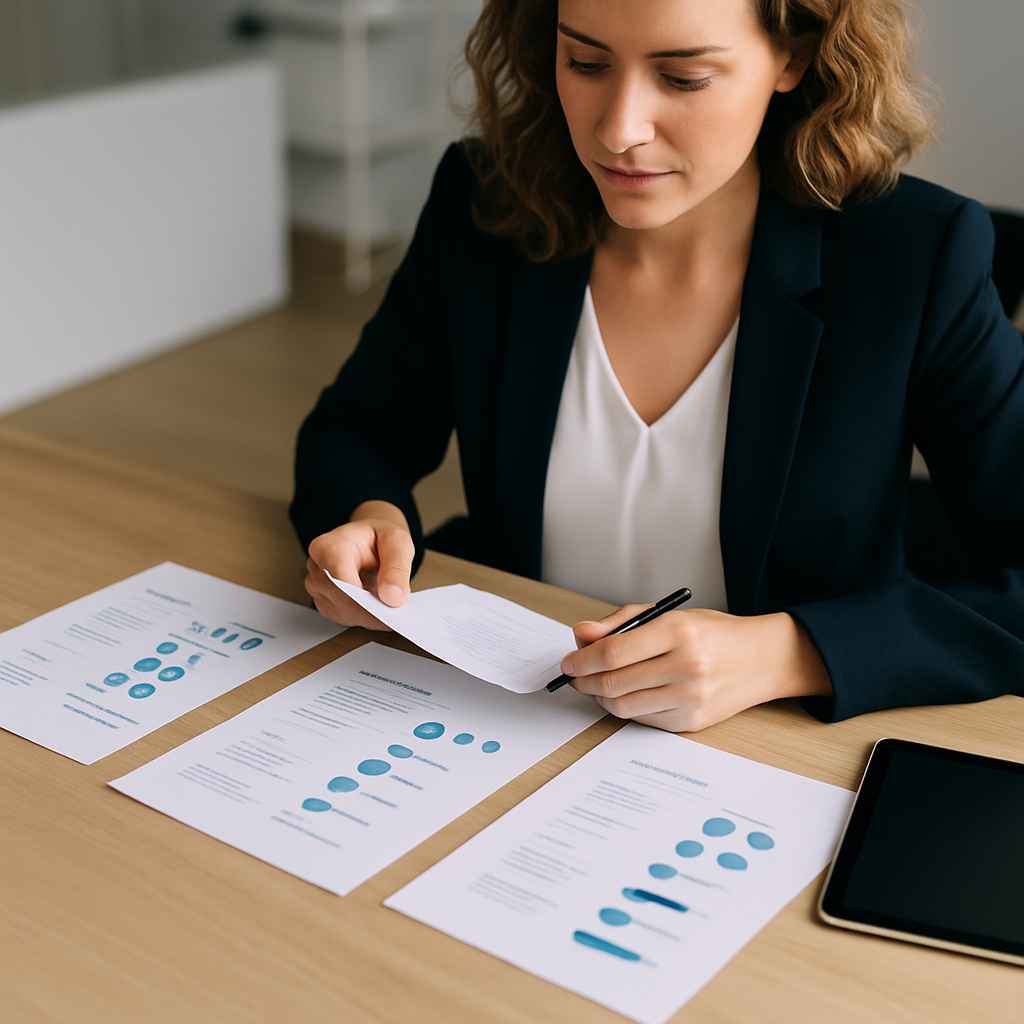 Employer identifying transferable skills in resumes during hiring.