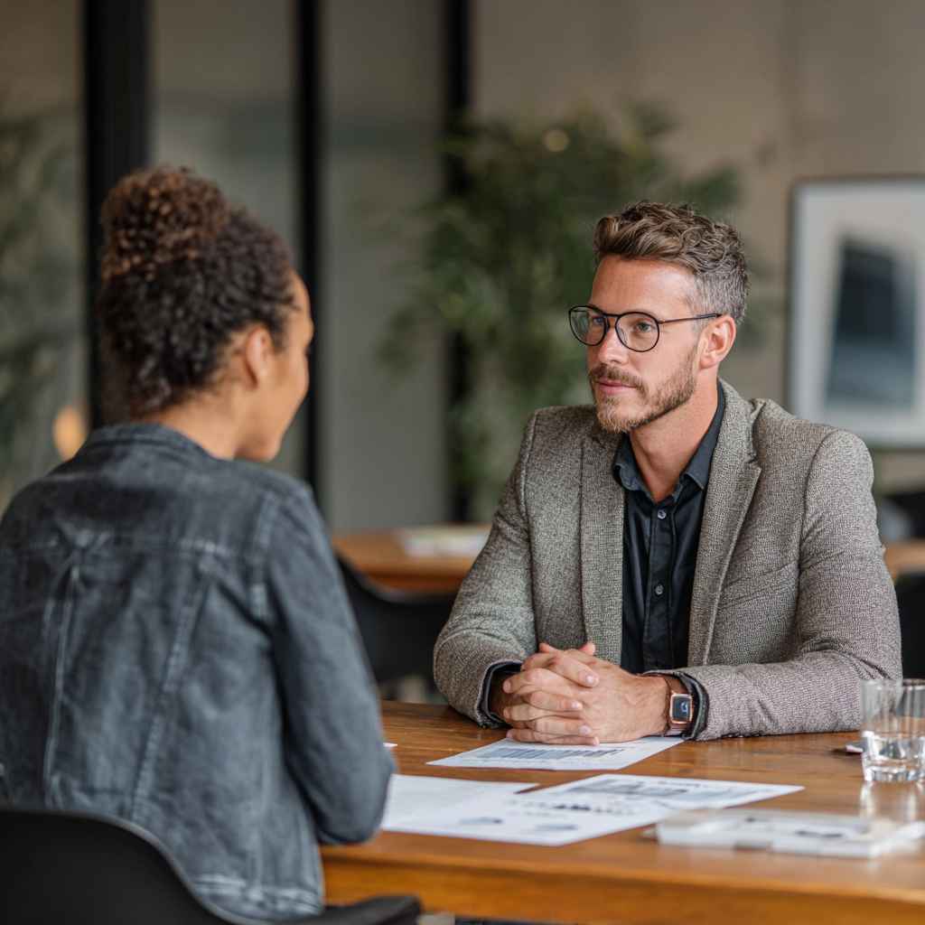 Recruiter explaining the role of job knowledge tests during an interview.