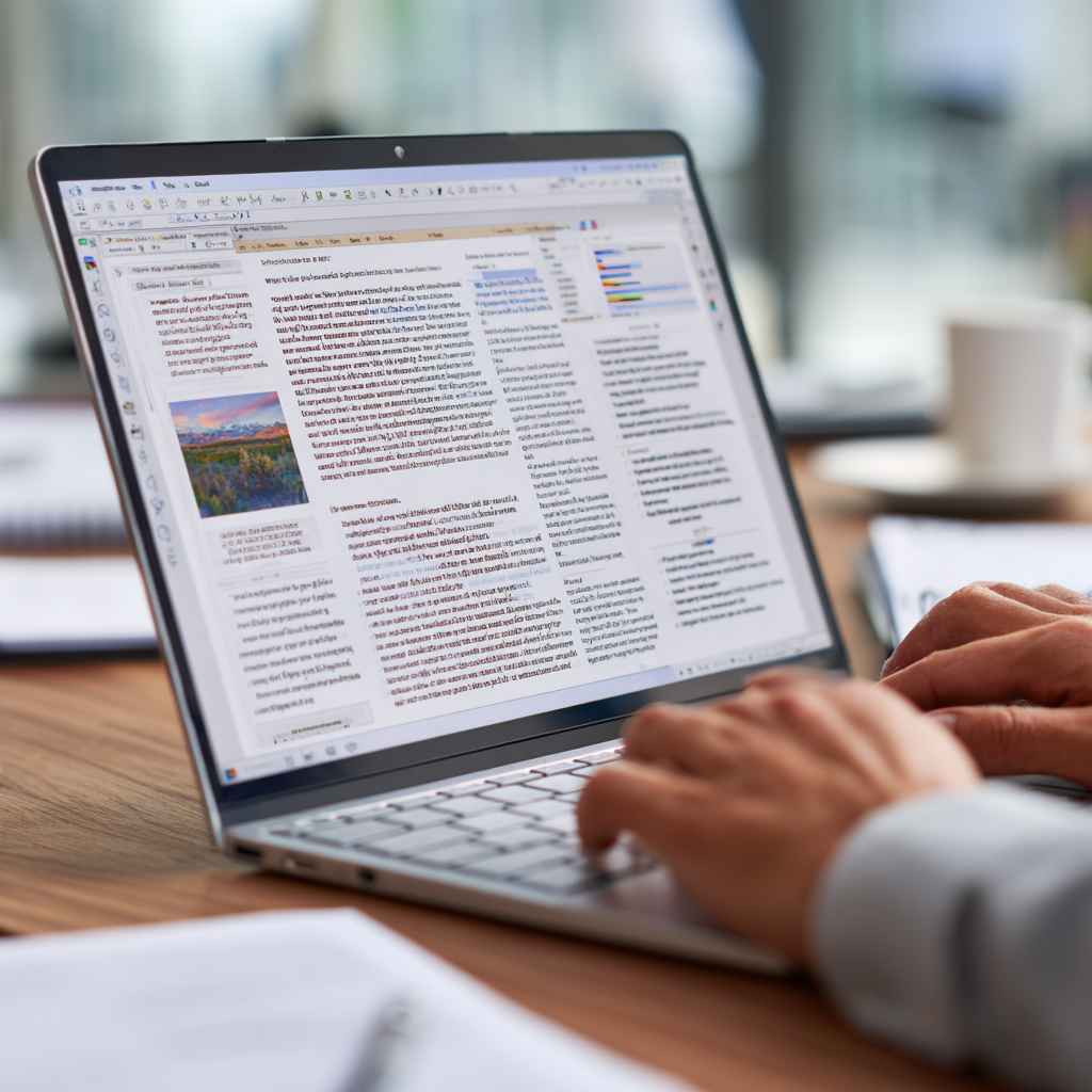 Candidate formatting a document during an MS Word job knowledge test.