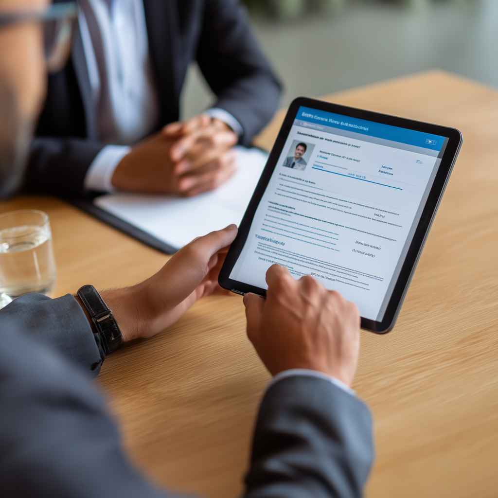 Recruiter reviewing integrity assessment results during hiring process