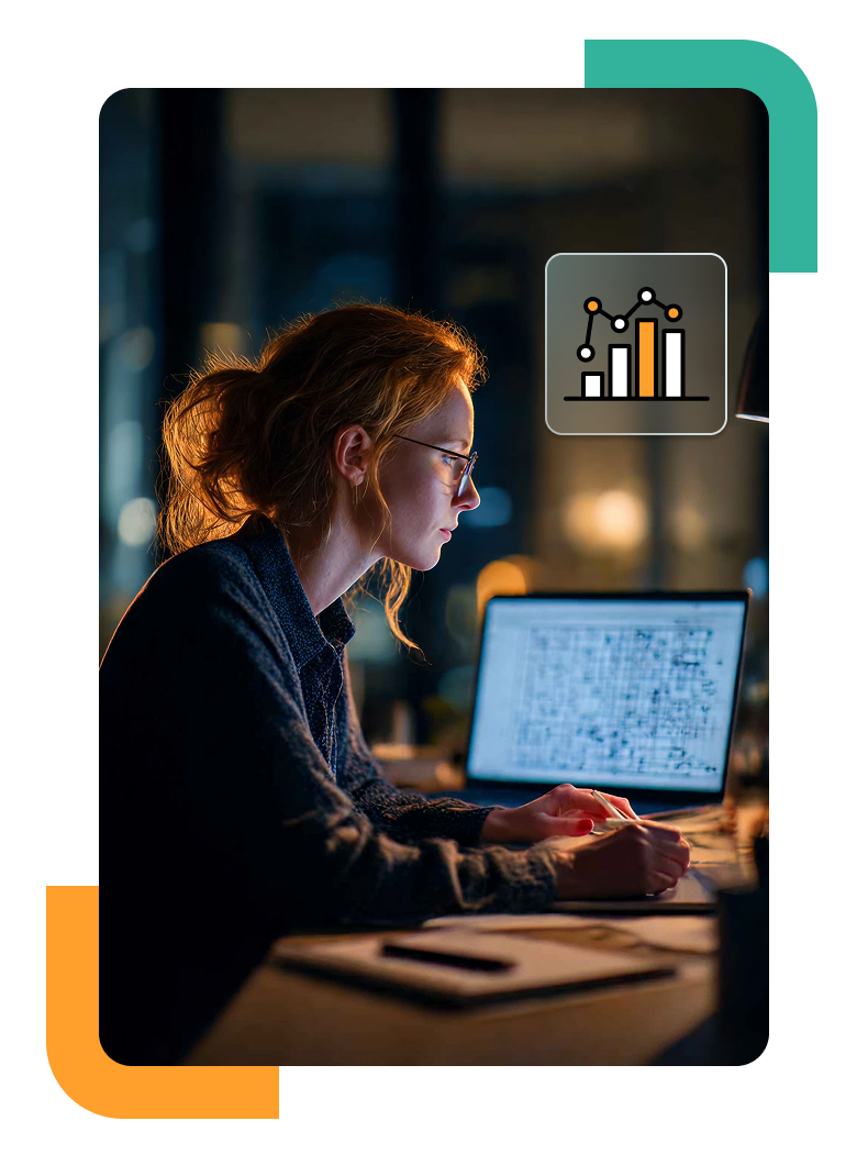 Candidate completing a matrix reasoning test with visual logic puzzles and pattern-based problem-solving tasks on a laptop.