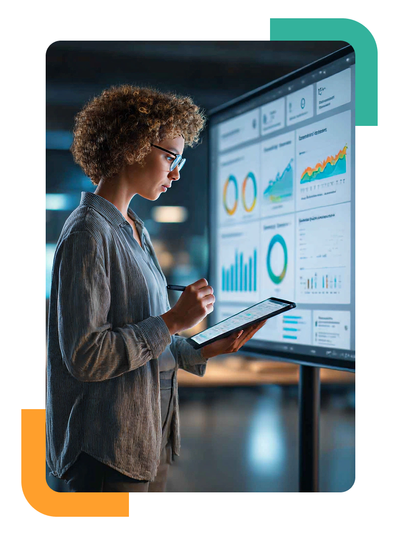 recruiter-reviewing-cognitive-assessment-results Recruiter reviewing cognitive ability assessment results to evaluate candidates’ problem-solving and critical thinking skills.