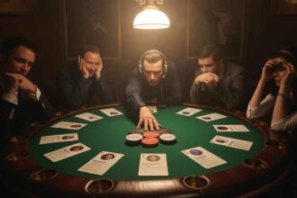 Metaphor for telemarketing hiring as a high-stakes game where assessments reveal who stays in the hand.
