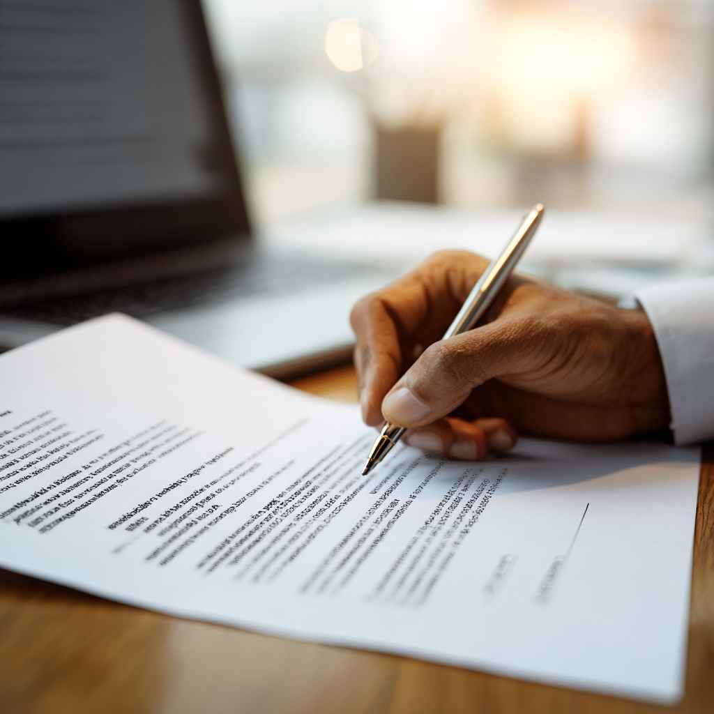 Job candidate formatting a document in MS Word during a job knowledge test.