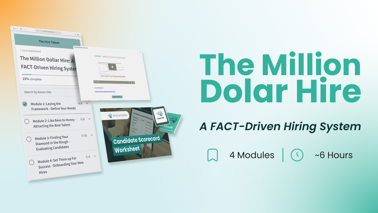 The Million Dollar Hire recruitment and hiring course thumbnail.