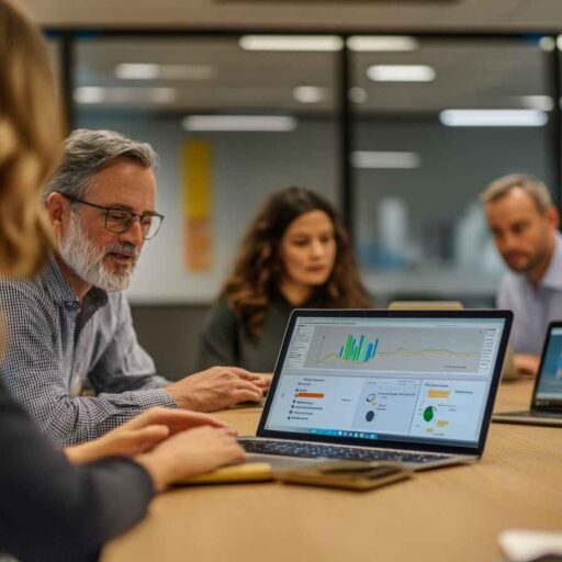 HR team analyzing matrix reasoning test results in hiring process.
