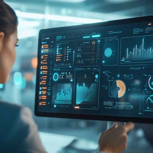 An HR professional using AI-powered personality assessment software for hiring decisions.