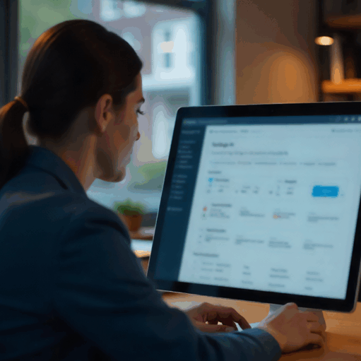 CandidateScorecard_3 A female recruiter using candidate scorecard