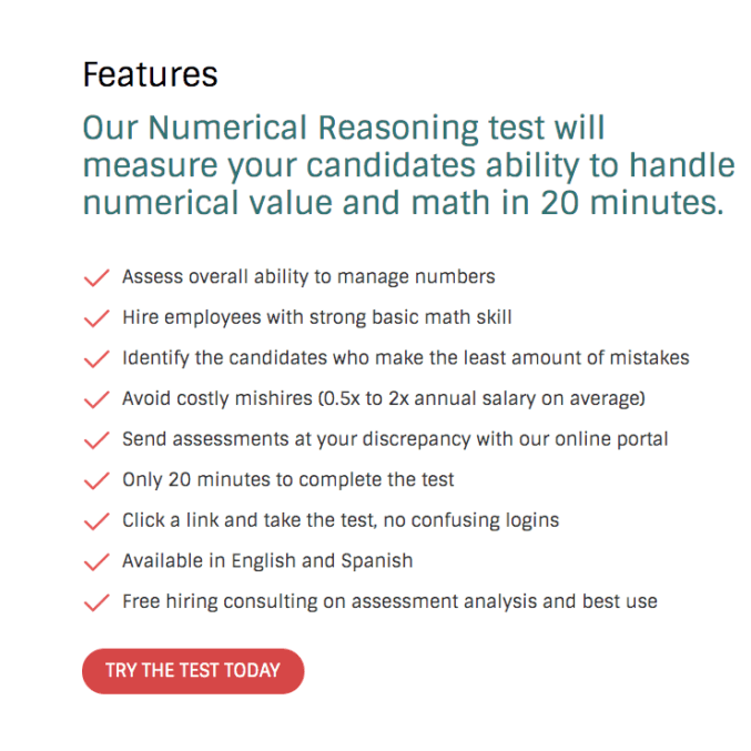 Numerical Reasoning Test