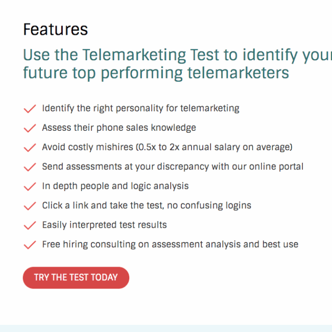 Telemarketing Test