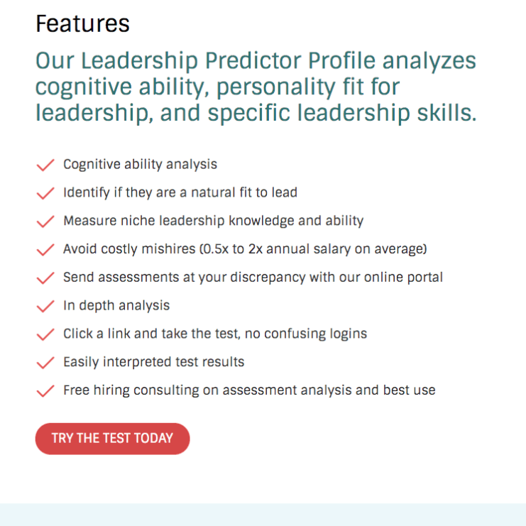 Leadership Predictor Profile