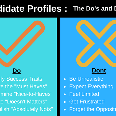 Candidate Profil do's and don'ts infographic by The Hire Talent