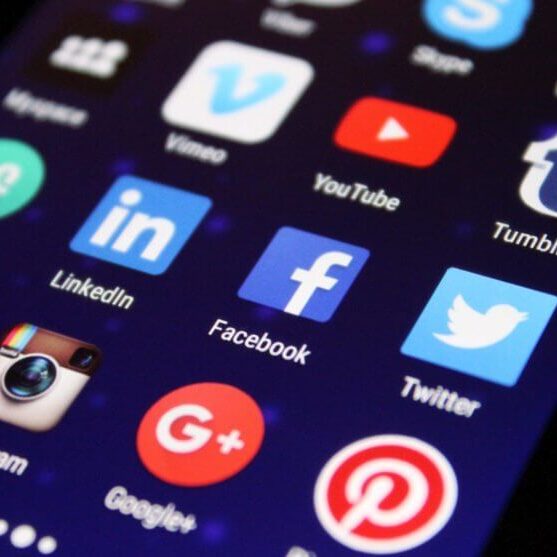 social media icons like facebook, linkedin, twitter, instagram, google plus, pinterest, and youtube can be used for recruiting top talent and creating a brand strategy.